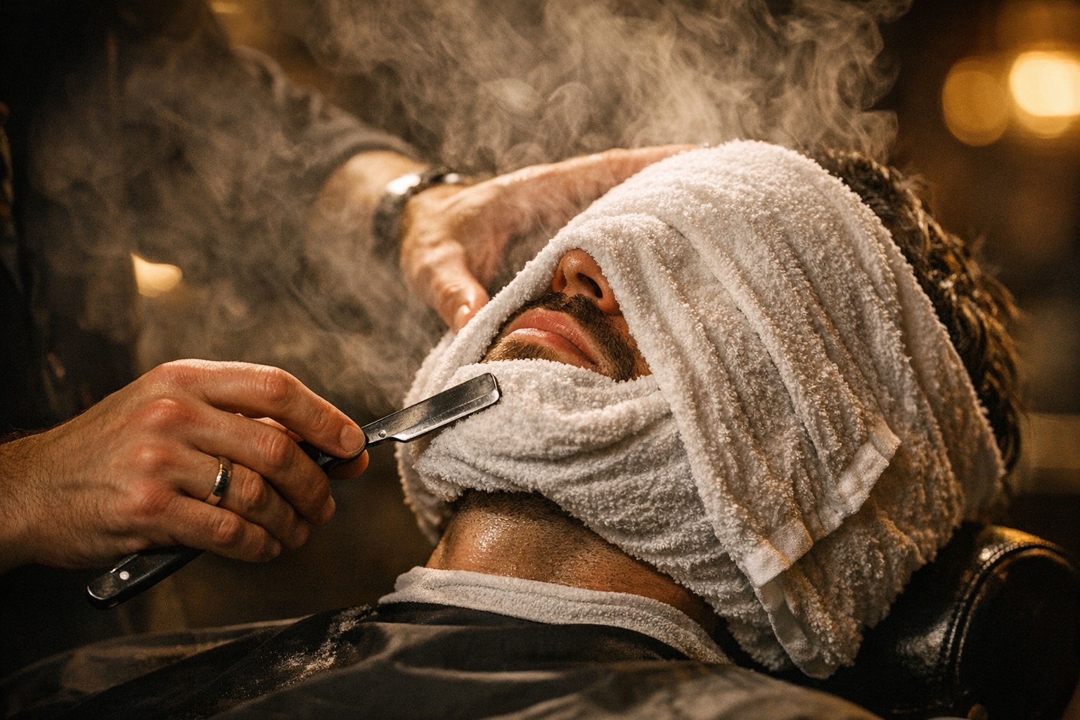 Hot towel shave service